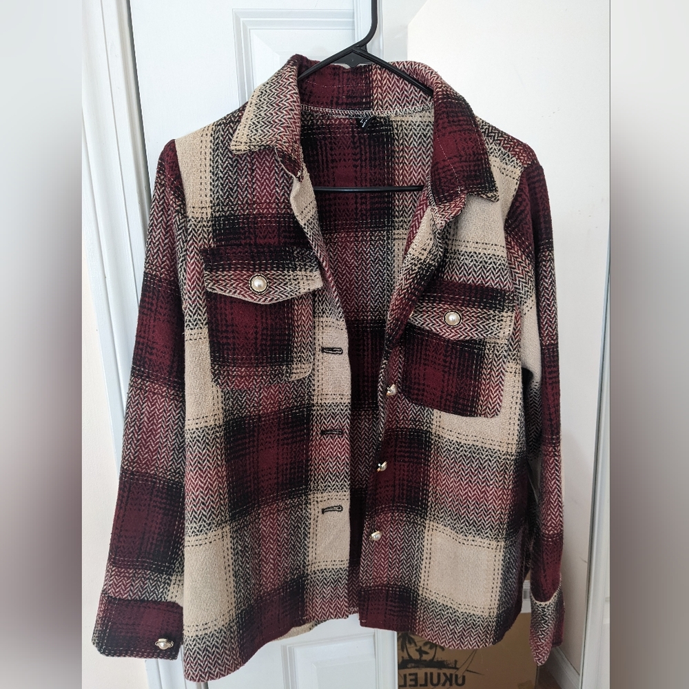 NWOT Plaid Shacket
